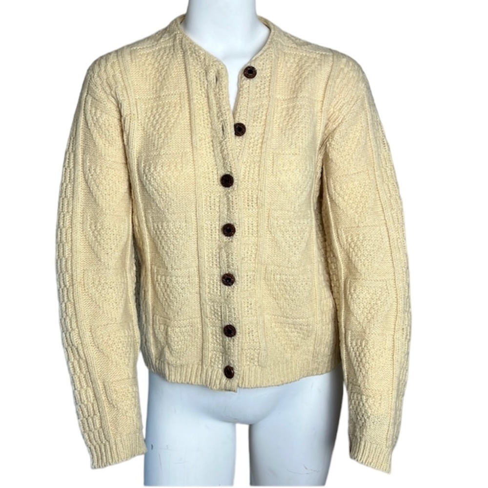Vintage Wool Blend Grannycore Knit Cardigan